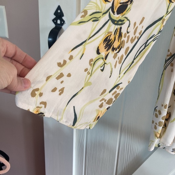 Free People Bella porcelain floral oversized tunic Sz Small EUC - Picture 5 of 11